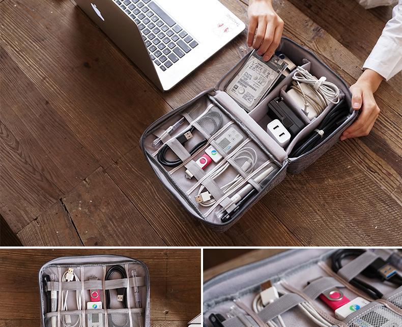 Waterproof Multifunctional Travel Digital Storage Bag for Cables, Power Bank, USB, Charger, and Earphones