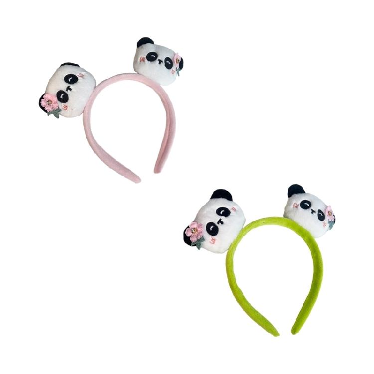 Contemporary Panda Hair Accessory Plush Fabric Hair Decoration Fashion Headbands Hairpiece For Adults Comfortable Wear