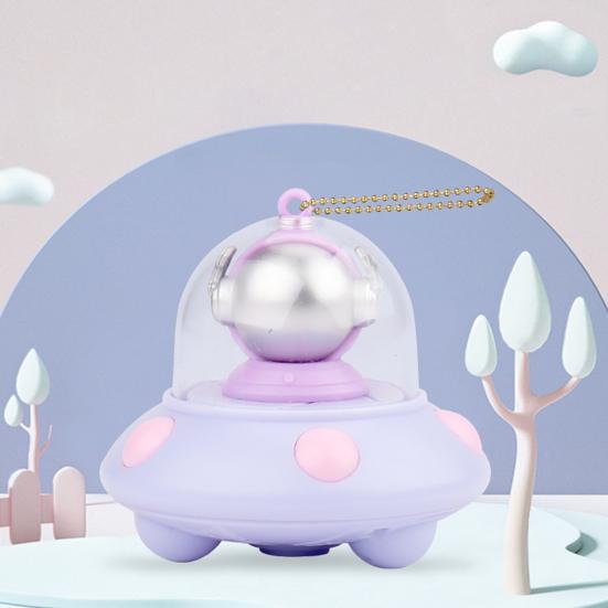 Uzay Gemisi Uçan Daire Anahtarlık 8 Desen Projeksiyon Dönebilen Sevimli Renkli Işıklar Kolye Oyuncak Çıkarılabilir Zincirli Çocuklar Yetişkinler için