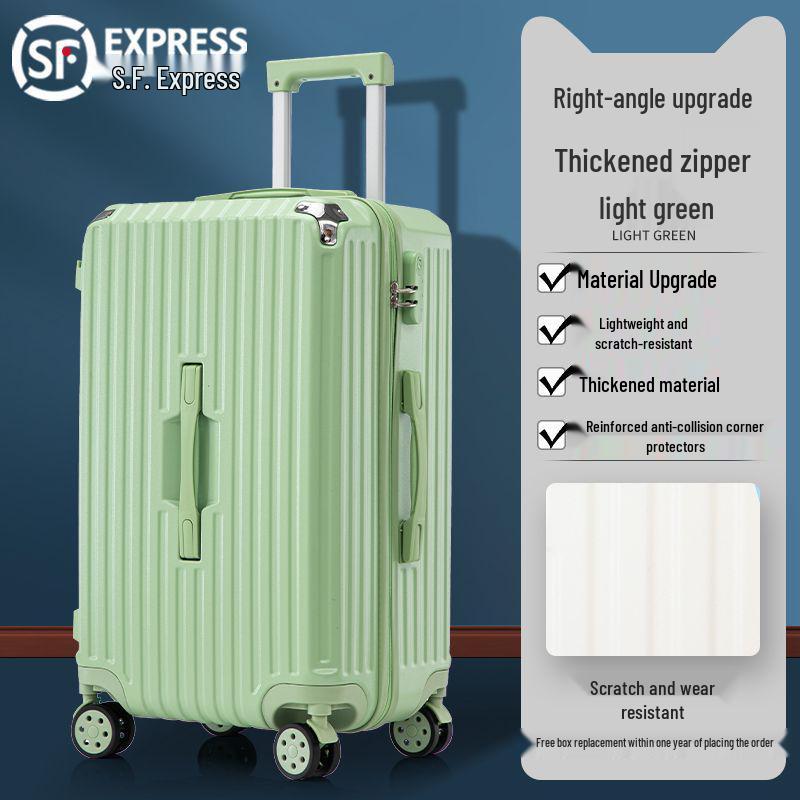 Large Capacity Leather Carry-on Trolley Suitcase for Men & Women 20-inch