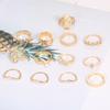 Fashion Women's 13 Piece Ring Set - Ladies Ring  Metal Ring Glossy Ring  Metal Ring Holiday Gift
