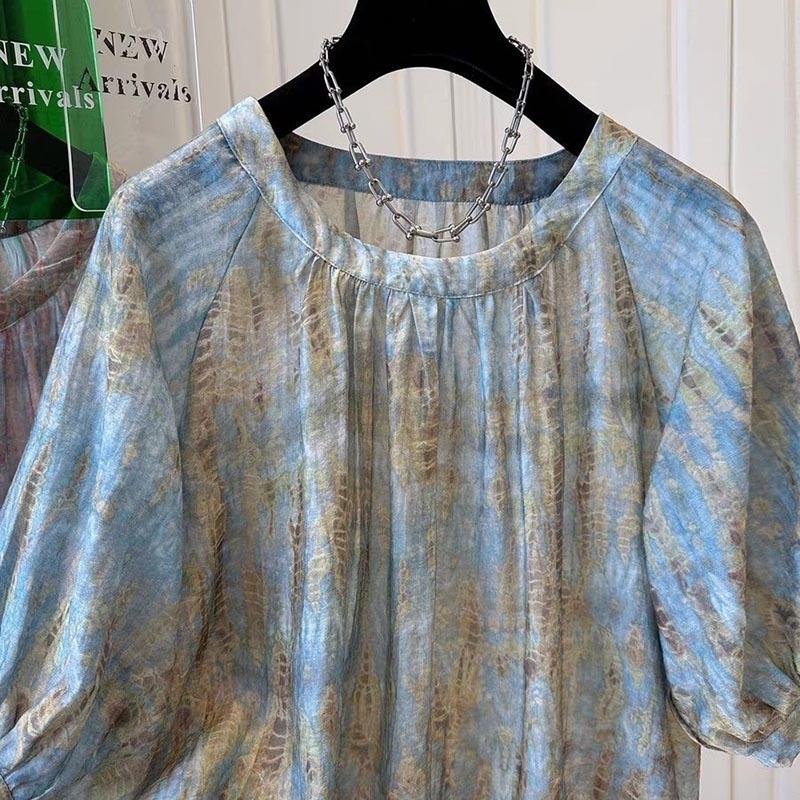 T-shirt for Women Summer Large Size Round Neck Soft Loose Casual Comfortable Pullover T-shirt Top