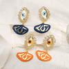 Medieval Art Abstract Personality Oil Drop Earrings Catwalk Temperament Fashion Eyes Diamond Earrings