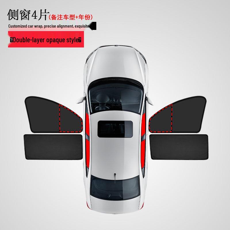 Zeekr Car Sunshade: Full Blackout Double Layer Privacy & Heat Insulation Side Window Protection