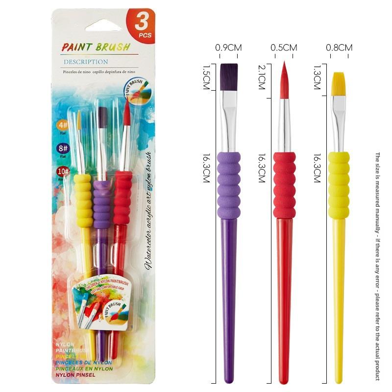 

Детские граффити цветная пластиковая кисть с короткой ручкой для начинающих акварель акрил художественная живопись гуашь материал для живописи