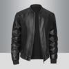 Men's Stand Collar Motorcycle Leather Jacket - Spring/Autumn, Casual & Stylish for Teens and Adults.
