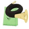 Brass B-flat French Horn Set: Gold Mini Horn with Stand