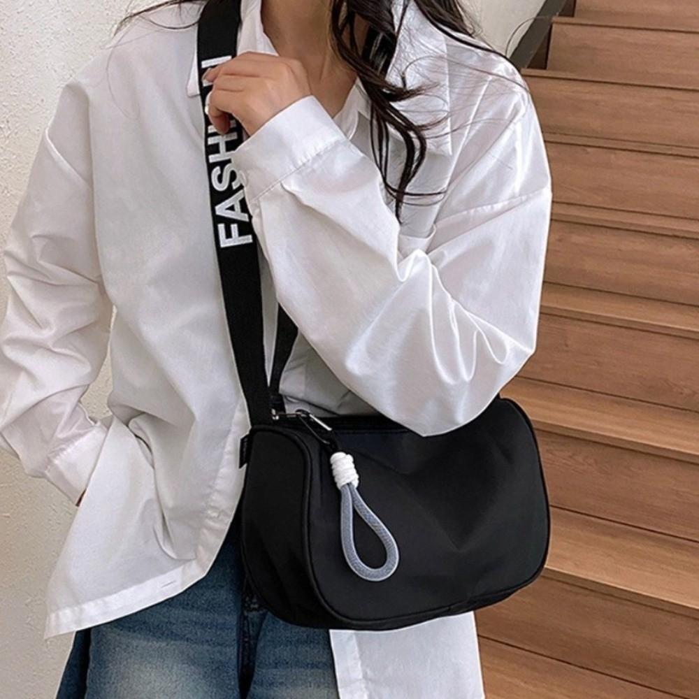 Wide Shoulder Strap Single Shoulder Bag Fashion Style Oxford Dumpling Bag Commuting