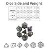 Metal Dice - Polyhedral Dice Set 7pcs DND Dice for DND RPG Board Game Accessories