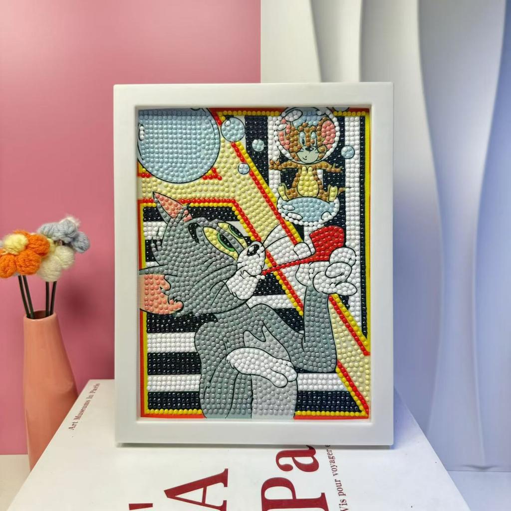 Children'S Diamond Painting Framed Handmade Diy Material Bag Sanrio Diamond Paste Painting Concentration Toy