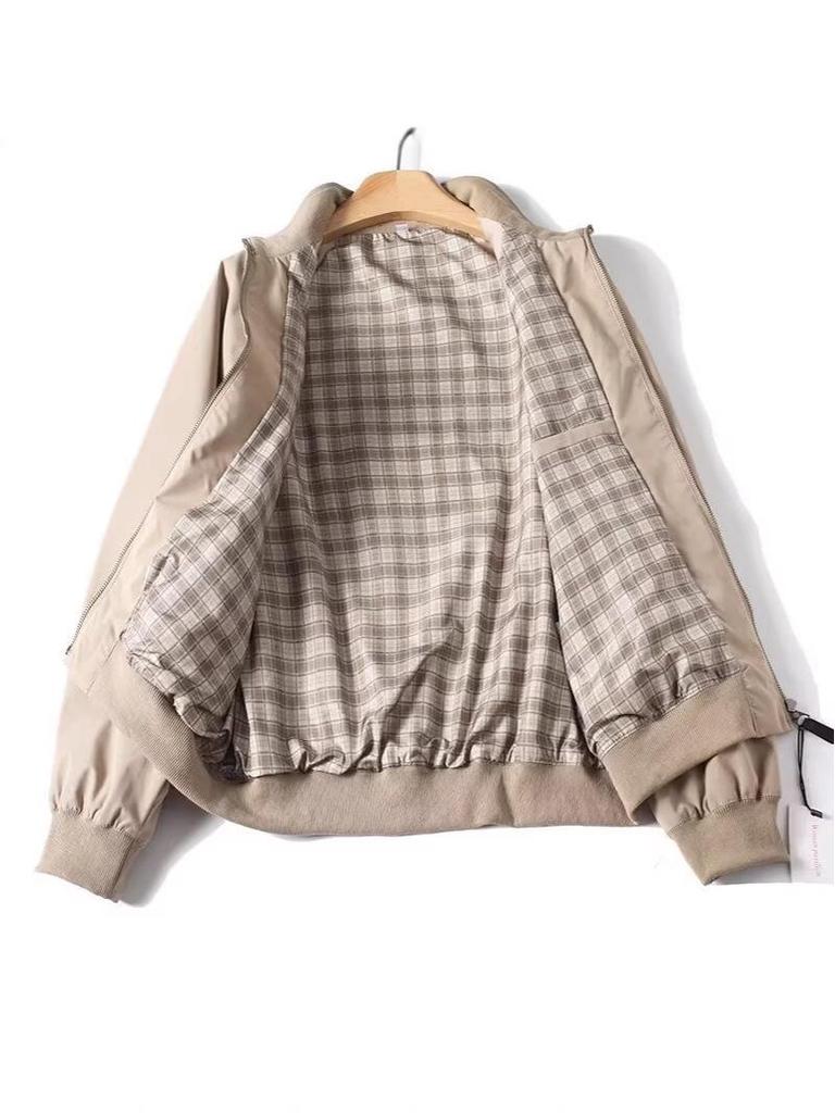 2026 Spring Men's & Women's Harrington Stand Collar Long Sleeve Zipper Jacket