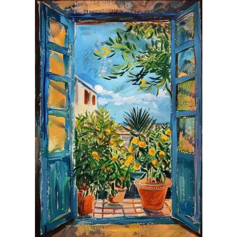 Henri Matisse Open Window Painting Poster Print For Living Room Home Decor Abstract Canvas Painting Modern Landscape Wall Art