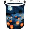 1pc Foldable Laundry Basket with Pumpkin Patch Print - Collapsible Fabric Hamper Suitable for Bedroom/Living Room/Closet, Storage Organizer, Clothes B