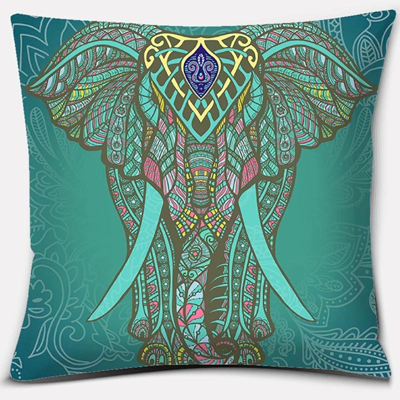 Elephant Pattern Decorative Pillowcase Bedding Home Decor Cushion Pillowcase