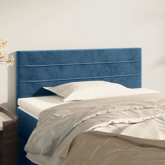 VidaXL Tête de Lit Meuble de Chambre à Coucher Accessoire de Lit Simple Tête de Cadre de Lit Intérieur Bleu Foncé 346142