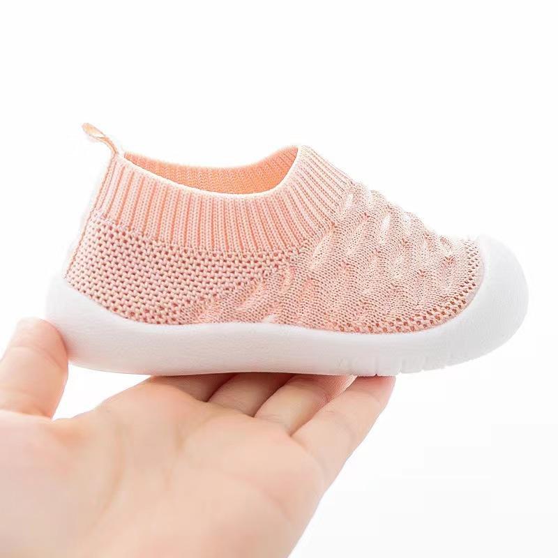 Scarpe da apprendimento estive in rete traspirante e morbide per bambine e bambini - Carine scarpe da casa con design antiscivolo per bambini