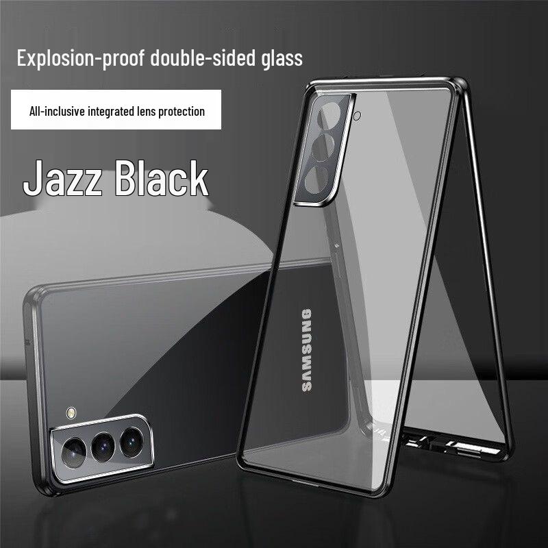 Wanmagi King Metall Magnetische Doppelseitige Hülle für Samsung S24u/S22U/S23fe Galaxy Handy