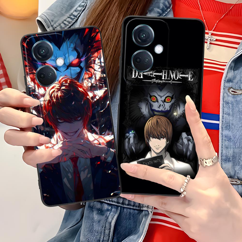 Death Note Kira Light Mobile Phone Case for OPPO Reno 14 13 12 11 10 9 8 7 6 5 F T Pro 5G Colorful Printing Cover Luxury Cover