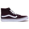 Vans Sk8 Slim Fabric Two-Layer Cowhide Waterproof Shockproof Wear-Resistant High-Top Skate Shoes Women Sneakers Burgundy VN0A32R2LV6