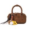 Yogodlns American Style Baseball PU Leather Letter B Backpack Pendant Nylon Strap Woven Bag Accessories