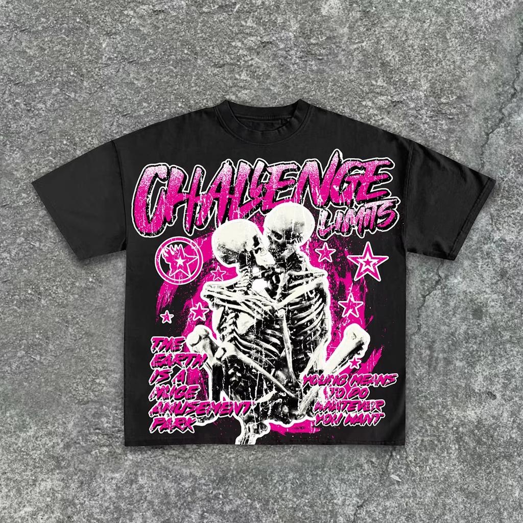 Classic Darkaesthetic Xray Ribcage Skeleton Butterfly Graphic Tee Cotton Unisexs Unisexs Tshirt Y2k Streetwear