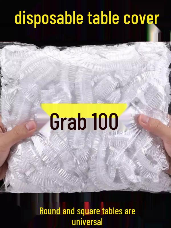 ZISIZ Extra Thick Red Disposable Drawstring Tablecloth