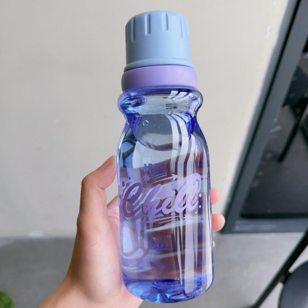 Large Capacity Fitness Water Bottle Portable Drinking Bottle Plastic Sport Bottle Outdoor Sports фиолетовый