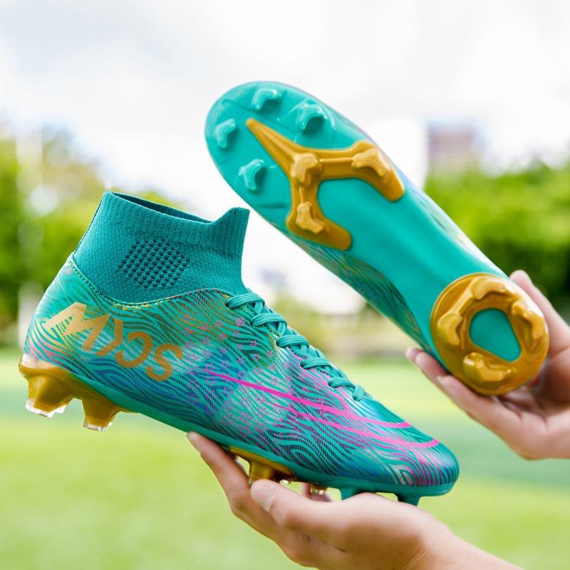 High-top Football Shoes Men's and Women's Professional Long-nail Sneakers Broken-nail Football Training Shoes