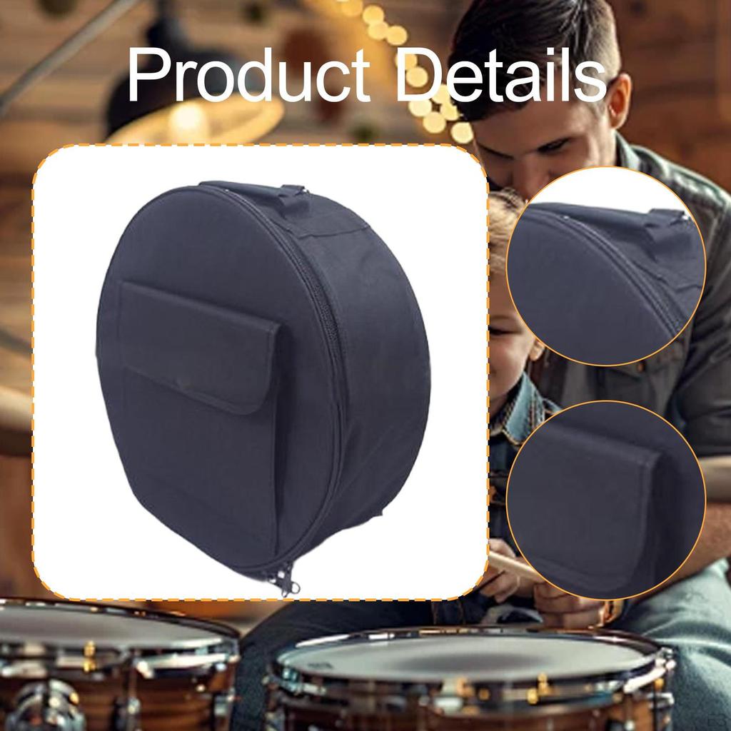 Snare Drum Bag Cover for with Handle Portable Professional Carry Case Percussion Accessory