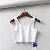 Sexy Women Summer Crop Tank Tops Sleeveless Short Cotton U Collar Knitted Bar
