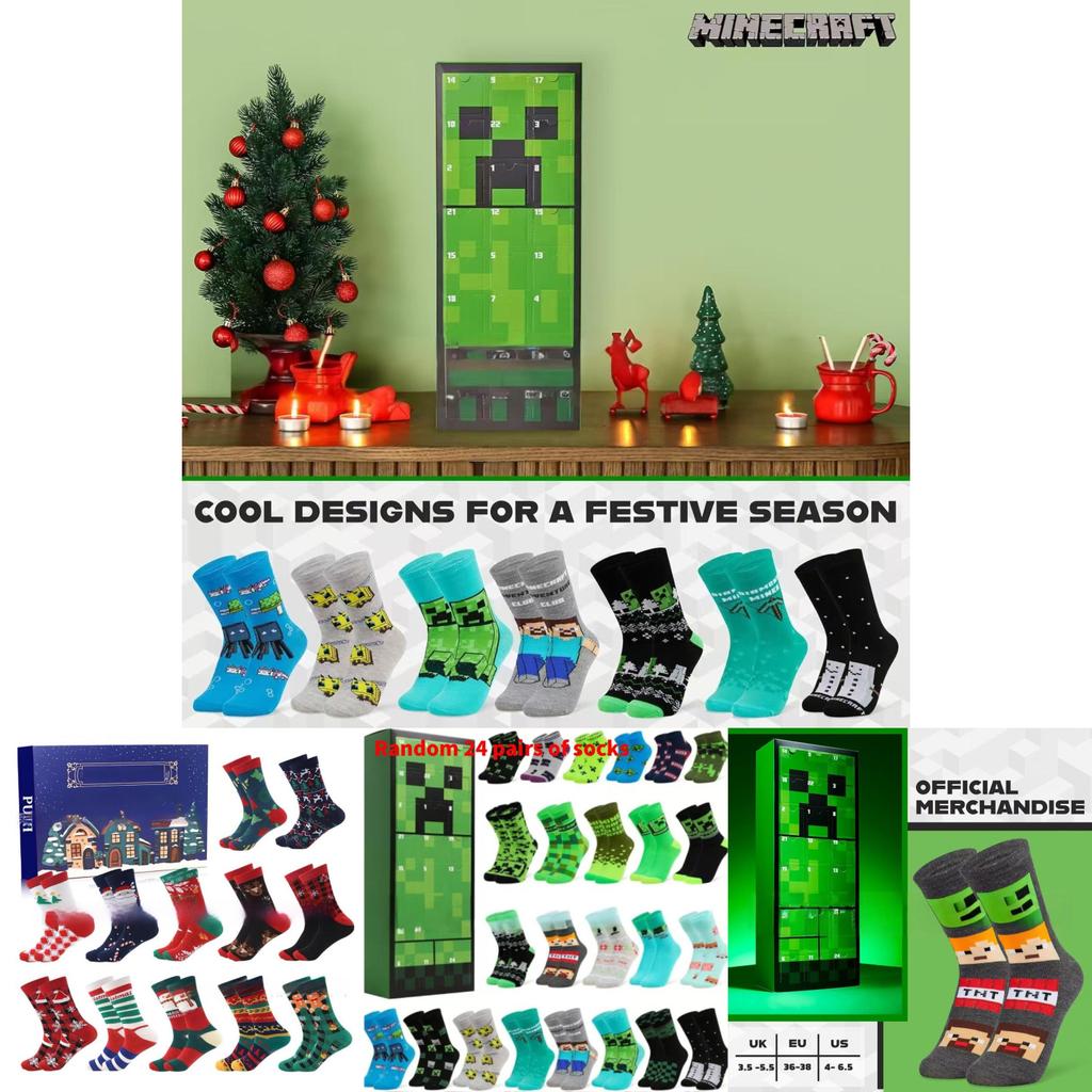 Countdown Socks For Kids And Teens With Cotton Material For Christmas Celebration And Holiday Gift