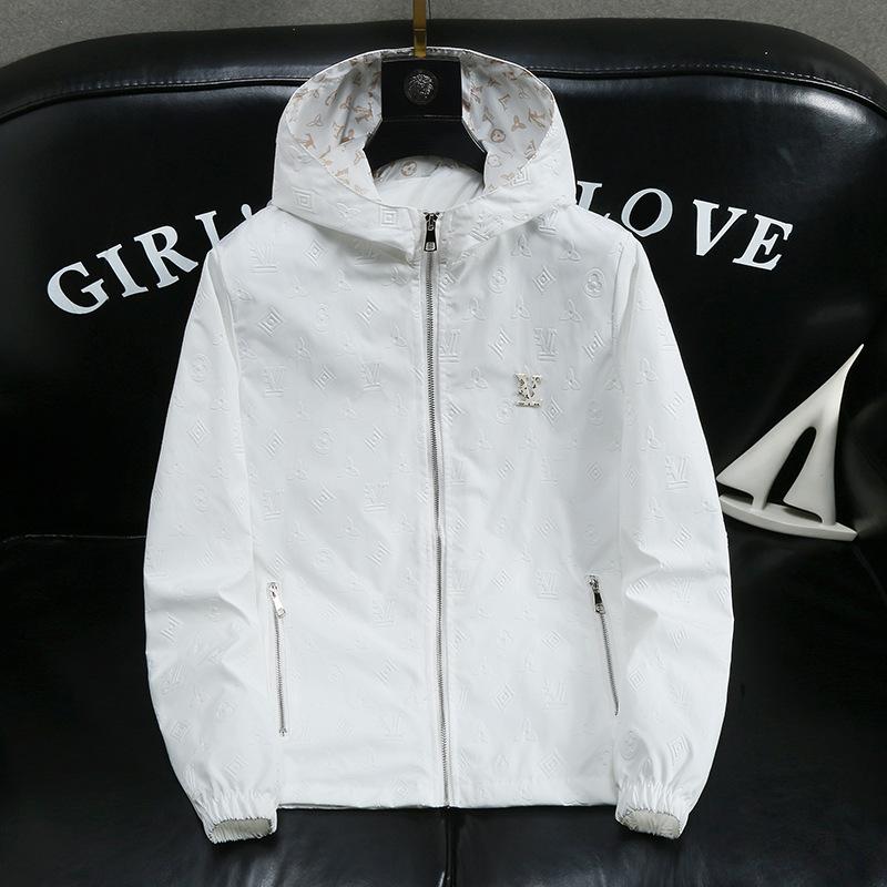 

Модный Мужской Красивый Студенческий Ветровка - Свободный Крой, Универсальная Осенняя/Весенняя Куртка L белый