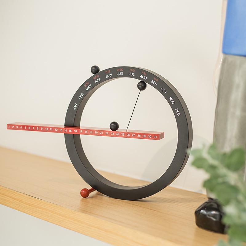 Second-Gen Magnetic Perpetual Calendar & Clock Decor for Desktop