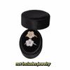 Oval Shape Three Ring Box Velvet Material Oval Jewelry Box Velvet Ring Box  Jewelry Storage