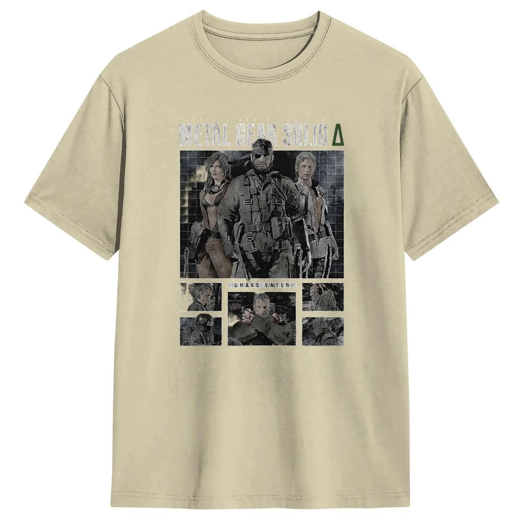 Metal Gear Solid Game MGS Gaming  Men's T Shirts  Humor Tees Short Sleeve Round Neck T-Shirts Pure Cotton Plus Size Tops