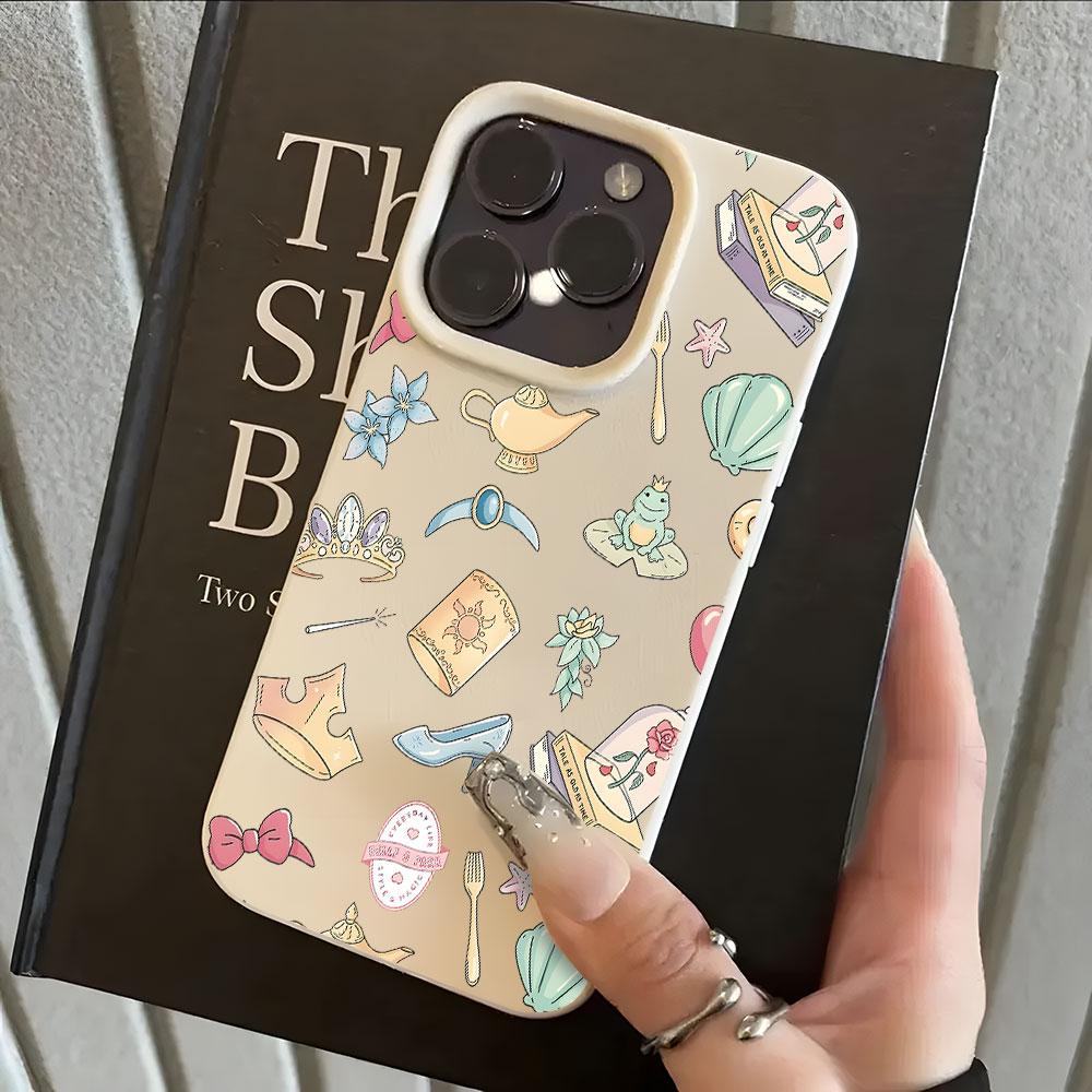 

Fairy Tale Princess Elements Collage Phone Case For iPhone 17 Air 16 15 14 13 12 11 Pro Max 15 14 Plus X Xs XR Lychee Soft Cover iPhone 16