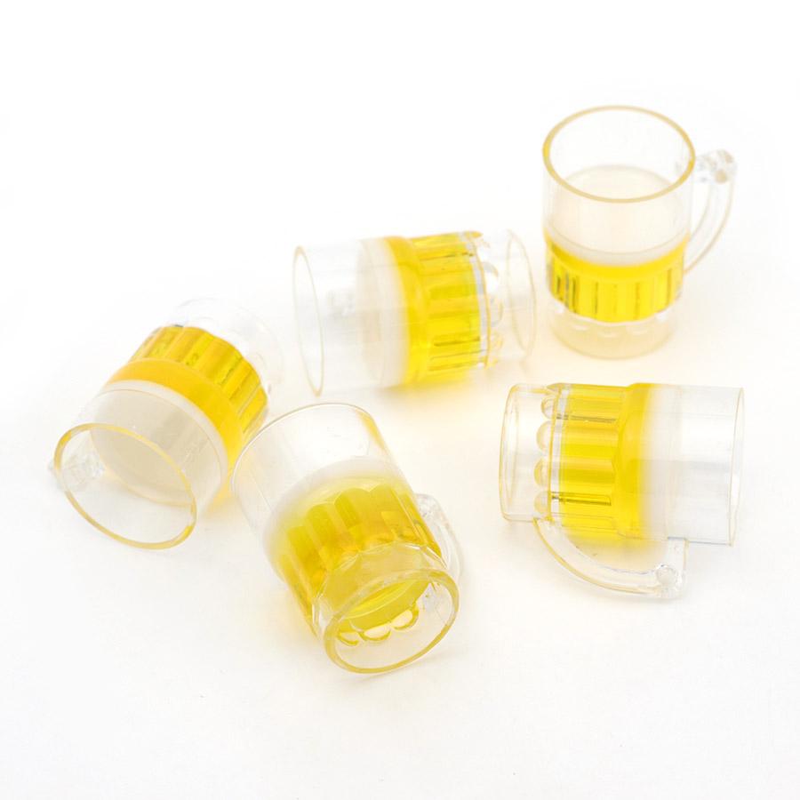 Creative 5Pcs Per Pack Mini Glass Shape Charm Pendant DIY Keychain Necklace Resin Wine Cup Bag Decoration Accessories Wholesale