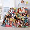 Starring the classic Japanese cartoon ONE PIECE Monkey D. Luffy blanket soft home furnishing nap decoration four seasons warm Sherpa blanket U6