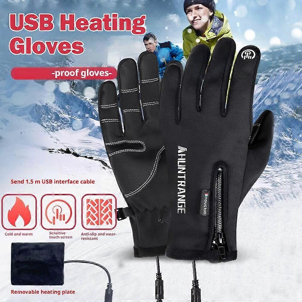 Heated Gloves Eletric Thermal Heat Gloves Winter Warm Skiing Snowboarding