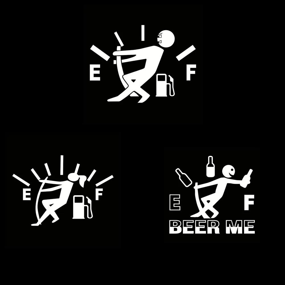 Car Stickers 12.7CM*9.2CM High Gas Consumption Decal Fuel Gage Empty Stickers Funny Vinyl Car Fuel Tank Cap Sticker