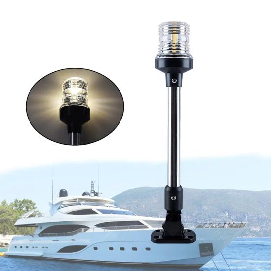 LED Hvězdicové světlo Vodotěsné IP67 Bílé Sklopné Zadní Navigační světlo pro Loď Běhové světlo pro Pontonové Rybářské Basové Jonovy Lodě