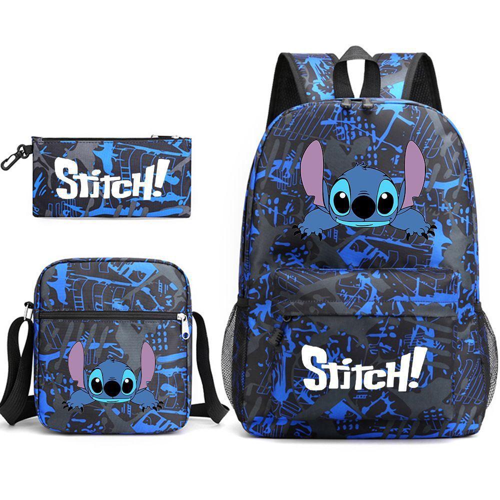 Three-Piece School Bag, Backpack, Male And Female Students Backpack, Cute Large-Capacity Outdoor Backpack. Three-piece set
