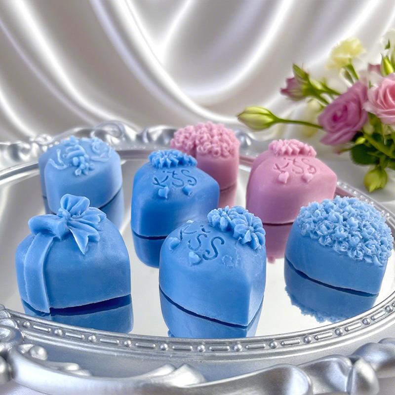 Heart-shaped Handmade Chocolate Cookie Baking Mould DIY Valentine's Day Gift Love Aroma Candle Gypsum Resin Decoration Mold