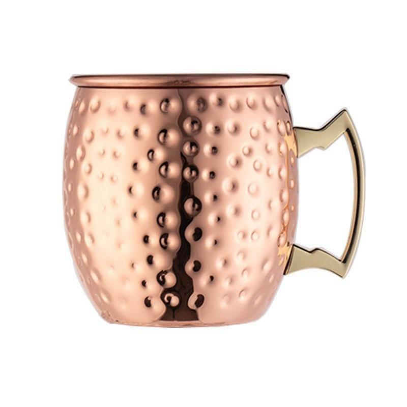 Copper Moscow Mule Mug Stainless Steel Modern Minimalist Drinkware For Home Bar Rose Gold With Point