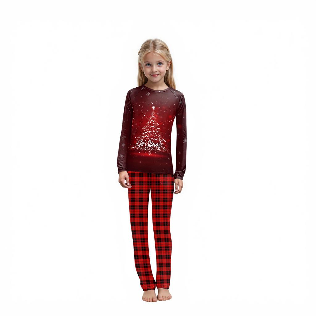 Passende Familiensets mit Weihnachtsmotiven, Langarmshirts und Hosen