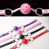 Leather Iron Ring Gag Erotic Mouth Ball for Couples