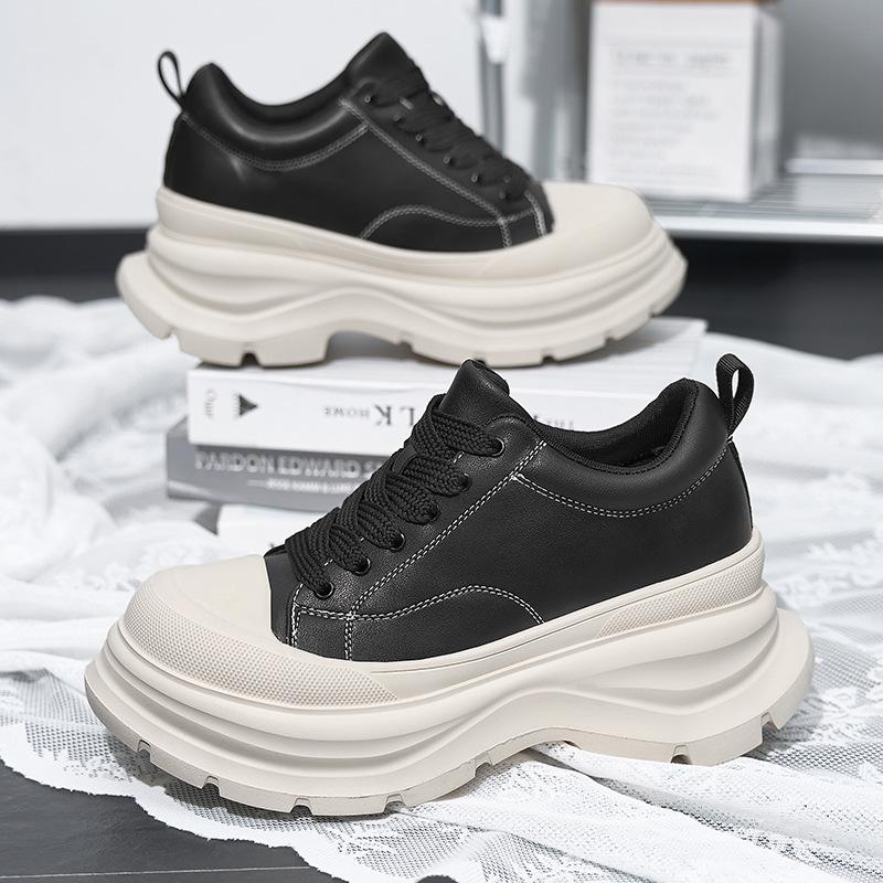 Men's Autumn Height-Boosting Casual Sneakers - 8cm Invisible Lift, Thick Sole, Trendy Dad Style