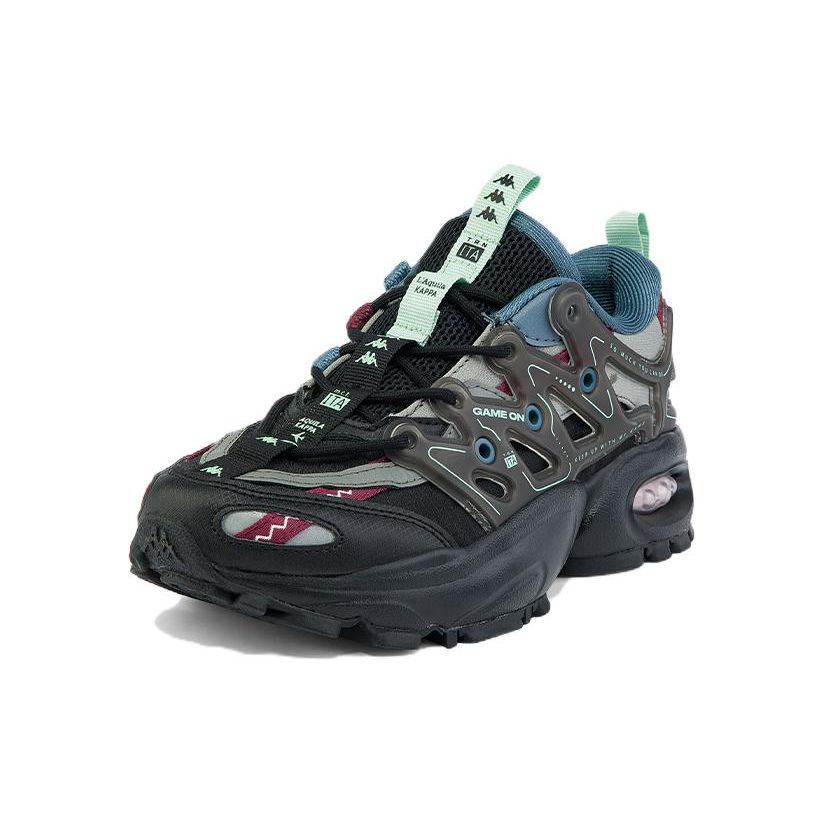 Kappa Shock Absorbing Non-Slip Wear-Resistant Low-Top Dad Shoes Unisex Sneakers Black K0CW5MM54-990