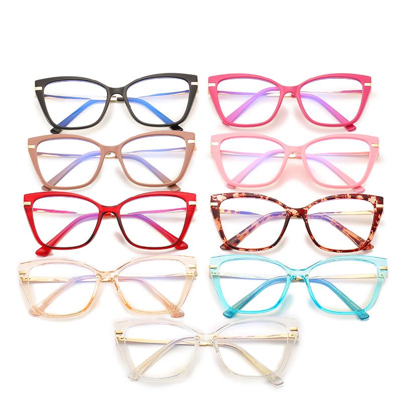 Men'S And Women'S Trendy Glasses Frame Tr90 Personalized Anti-Blue Light Ultra-Light Can Be Equipped With Myopia Flat Glasses