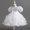 Girls' Princess Dresses Skirts Bowknot Sequins Puffy Mesh Dresses Host Piano Performance Christmas Dresses 931  Little Girl's Favourite Dress Dresses